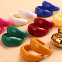 fishsheep trendy acrylic c shape hoop earrings for women korean colorful geometric resin circle earrings 2022 fashion jewelry