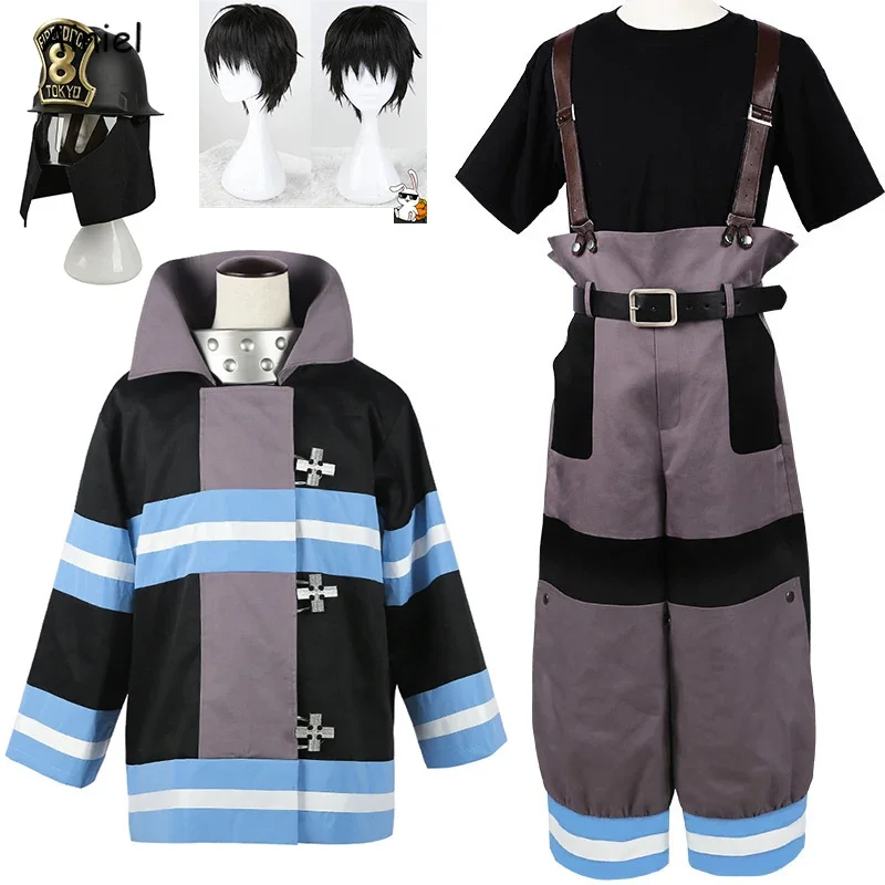 Костюм Shinra Kusakabe пальто брюки куртки костюм для косплея Fire Force Enen no Shouboutai Brigade Asa Boiru