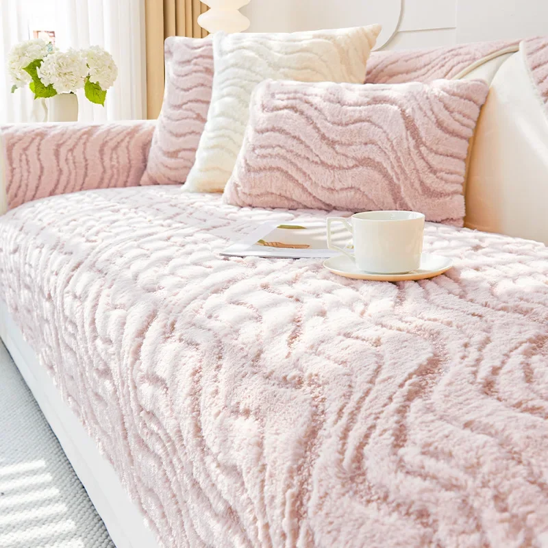 

Super Soft Sofa Cushion for Living Room Thicken Plush Non-slip Sofa Towel Couch Cover Corner Sofa Seat Pad Home Protection Cover
