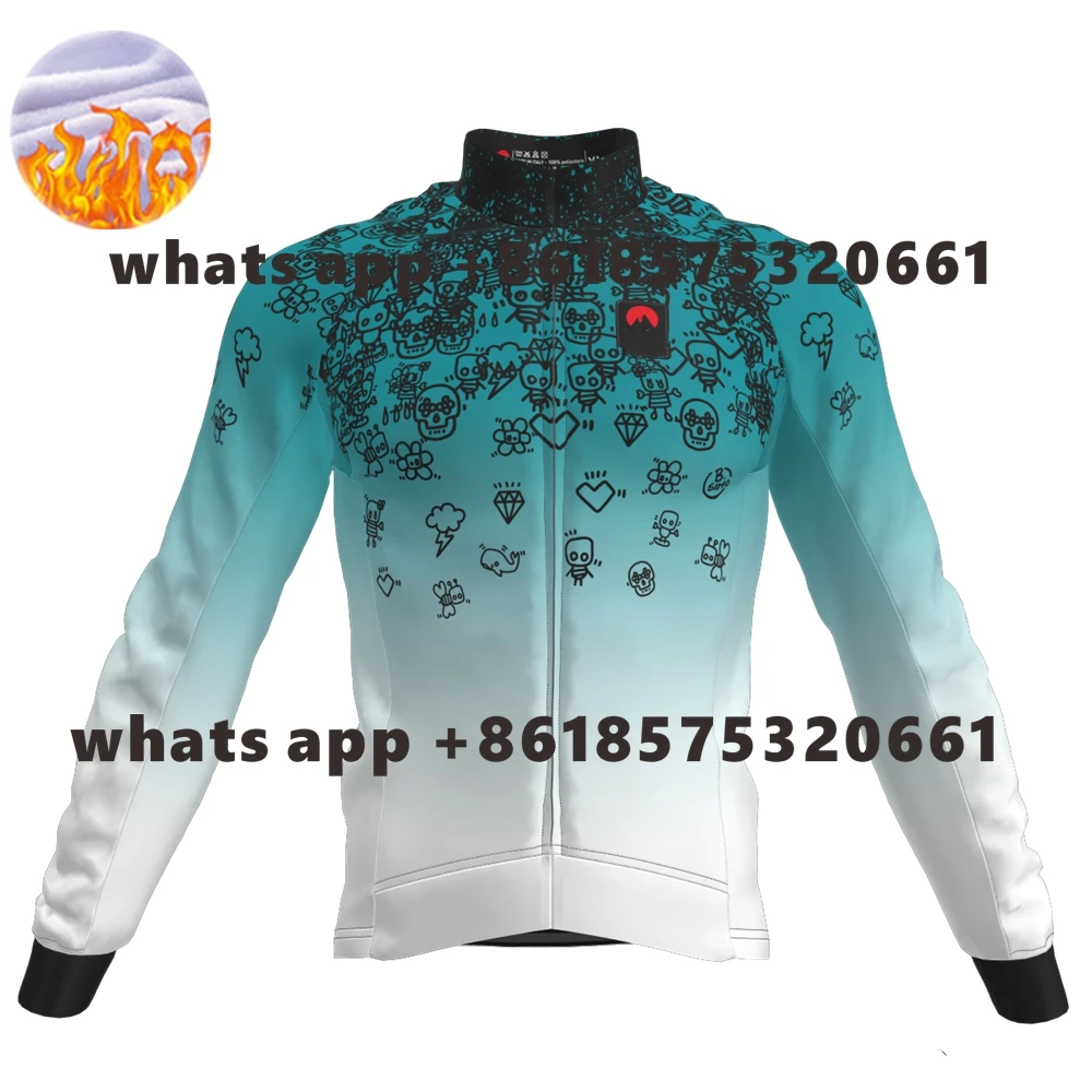 

Slopline Winter Thermal Fleece Cycling Clothes Men Long Sleeve Jersey Outdoor Riding Bike Mtb Clothing Warm Fleece Top Quality
