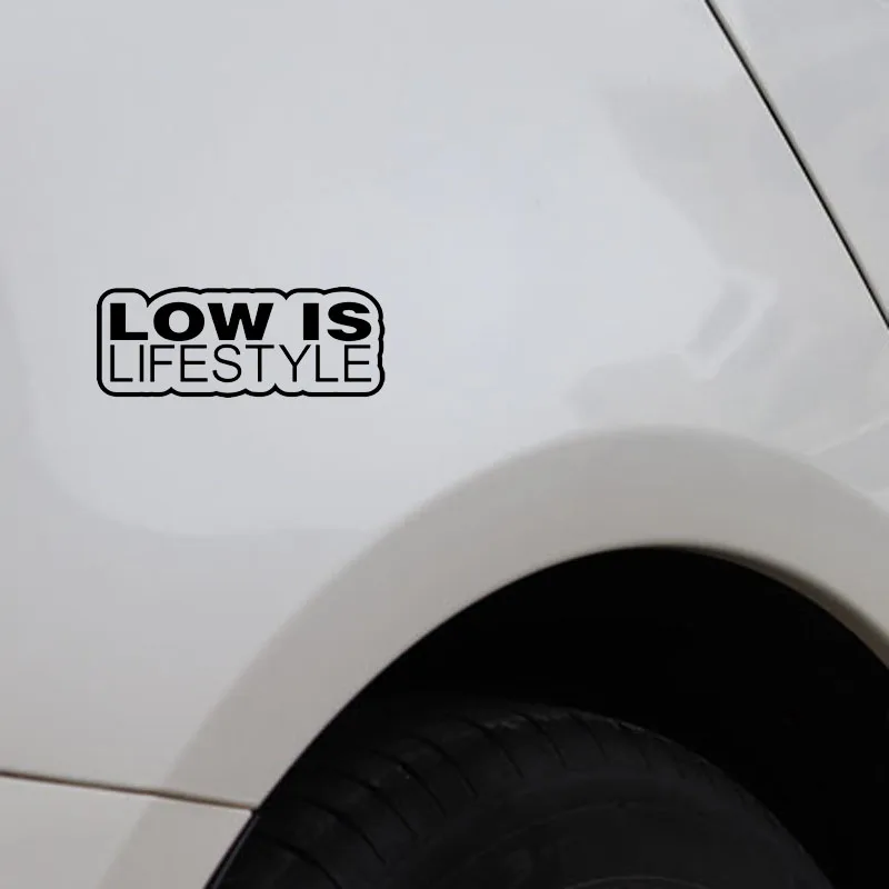 Car Stickers LOW IS LIFESTYLE Interesting PVC Decoration Accessories Creative Waterproof Black/white 14cm*5cm |