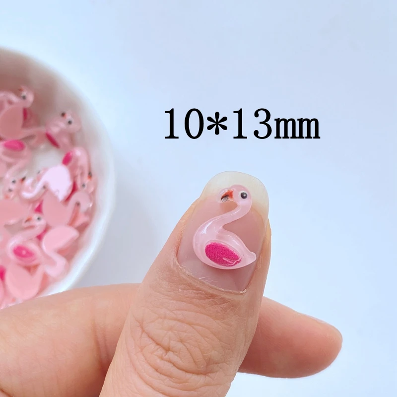 50 шт. новые милые мини 10*13 мм животное фламинго с плоской задней частью подходят