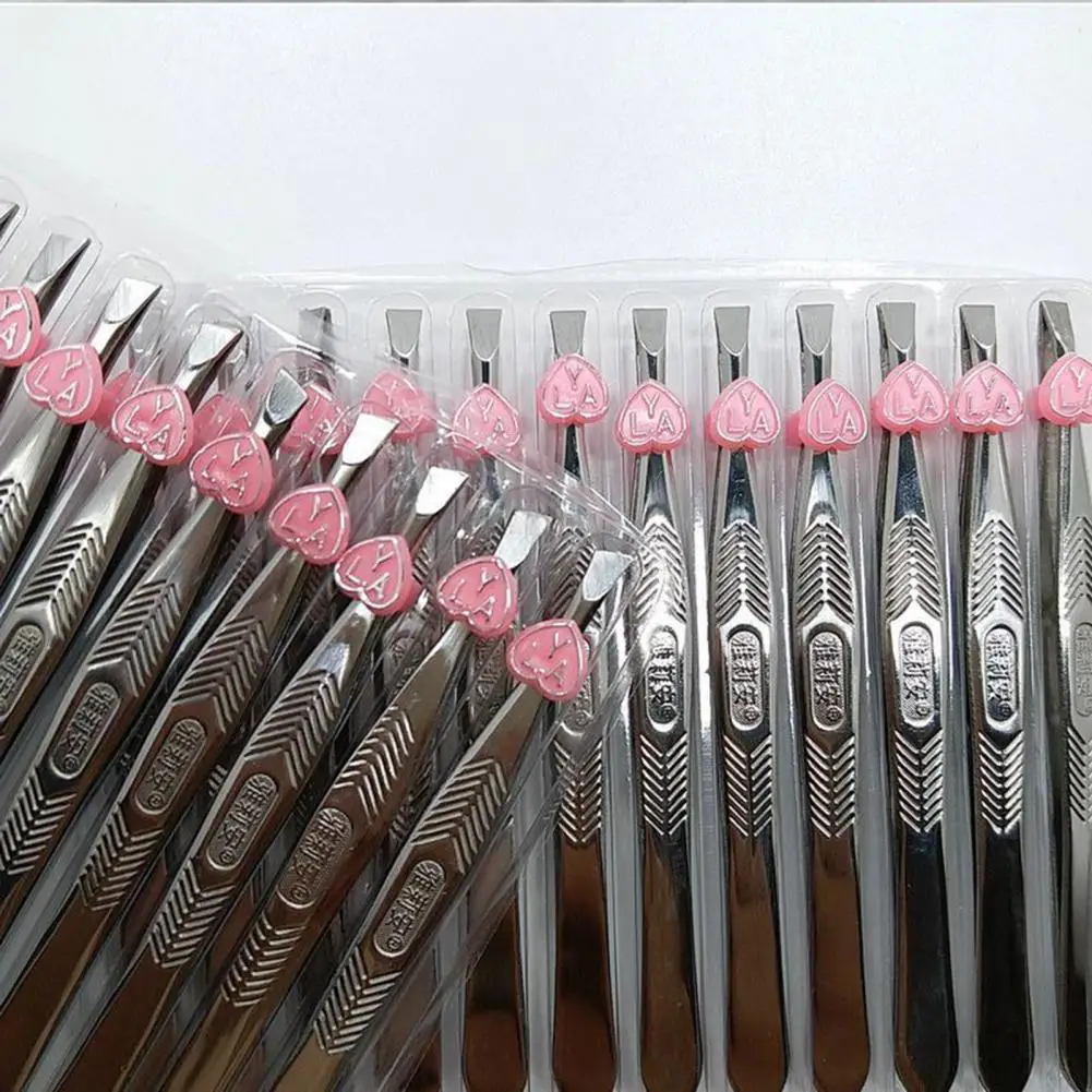 

Useful Nose Hair Tweezers Flat Oblique Mouth Universal Eyebrows Hair Removal Tweezer Small Eyebrow Clip Tool for Indoor