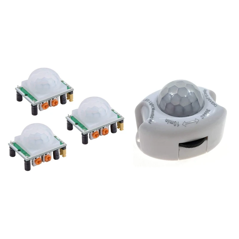 

3Pcs For HC-SR501 Adjust IR Pyroelectric Infrared PIR Motion Sensor With DC5-24V Auto On Off Timer Switch