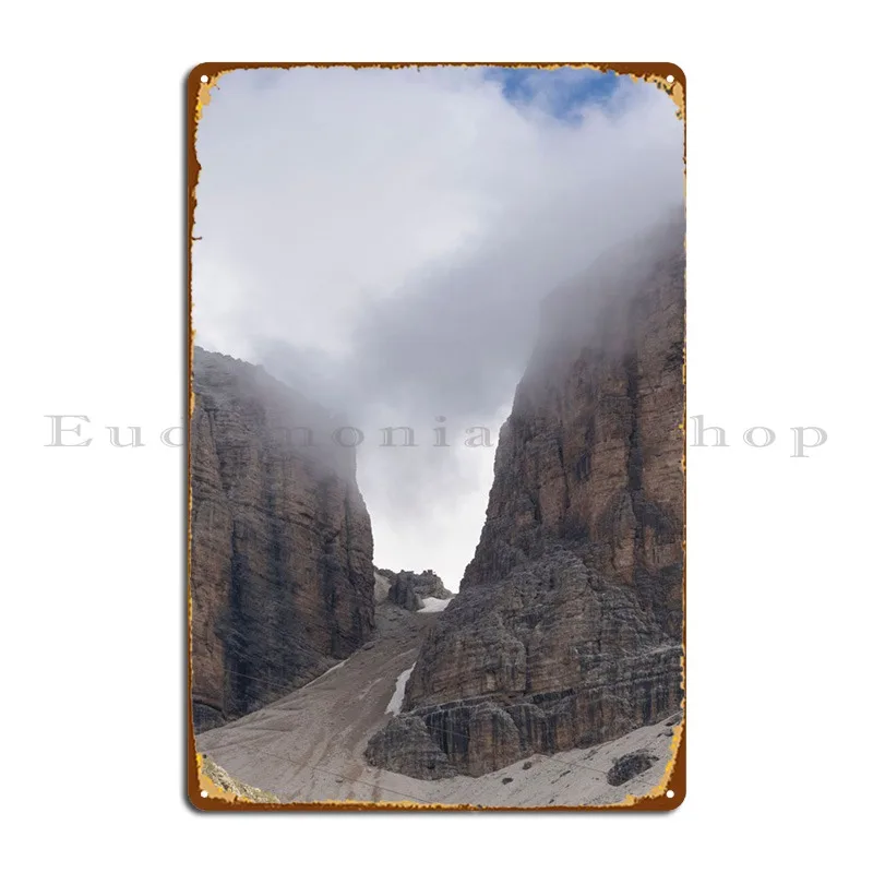 

Rocky Mountain и пасмурный металлический знак вечерние Design Garage Designs Жестяная Табличка на гараж постер