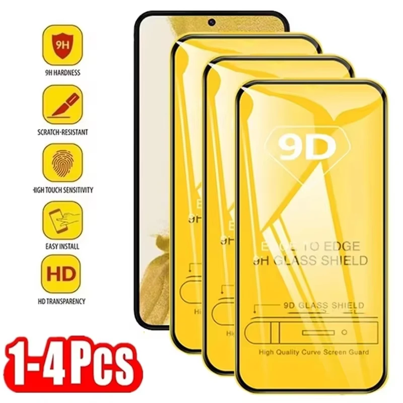 9D Screen Protector Tempered Glass For Xiaomi Redmi Note 13 Pro 12 11 10 9 8 13C 12S 11S Mi 14 13T Lite 12T
