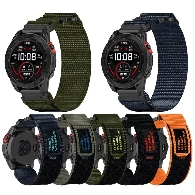 Тактический нейлоновый ремешок QuickFit 22 мм 26 для Garmin Fenix 7X 7 7S 6X 6 Pro 6S 5 5X Plus умных