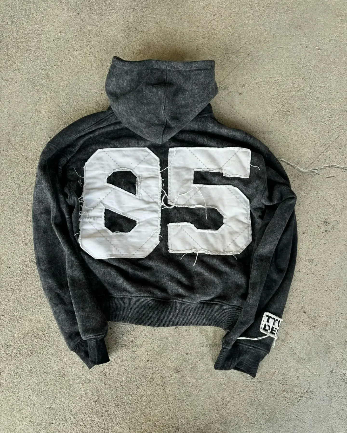 European and American Streetwear Colorful Retro Harajuku Letter Embroidered Zipper Hoodie Hip Hop Casual Oversized Sweatshirt