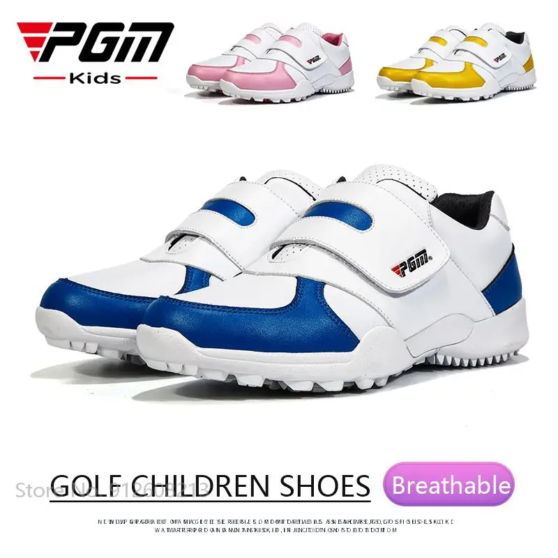 

PGM Children Golf Shoes Casual Waterproof Golf Kids Sneakers Boys Breathable Footwear Girls Lightweight Sports Shoes Hook Loop
