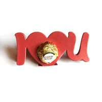 i love you heart chocolate lollipop holder metal cutting die mould scrapbook decoration embossed photo album card making