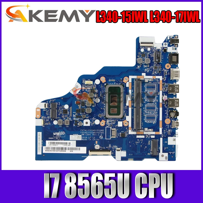 

NM-C091 For Lenovo L340-15IWL L340-17IWL Motherboard with CPU I7 8565U 0G UMA DDR4 100% Fully Tested