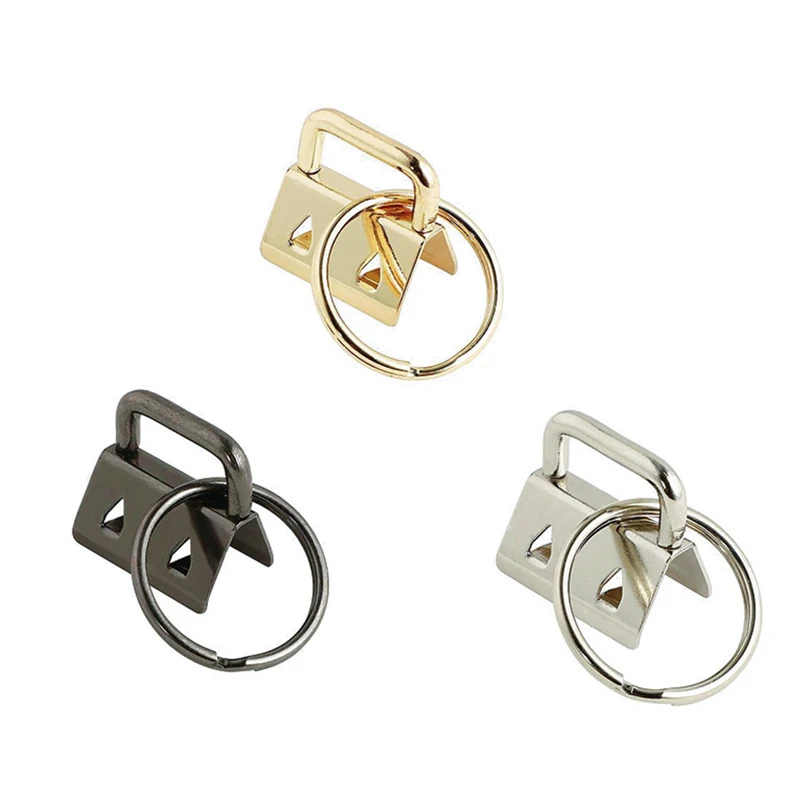 

25pcs/lot DIY Luggage Webbing Tail Clip Webbing Ribbon Tail Clips With Key Ring For Belts Suitcases Bags Luggage Strap Parts