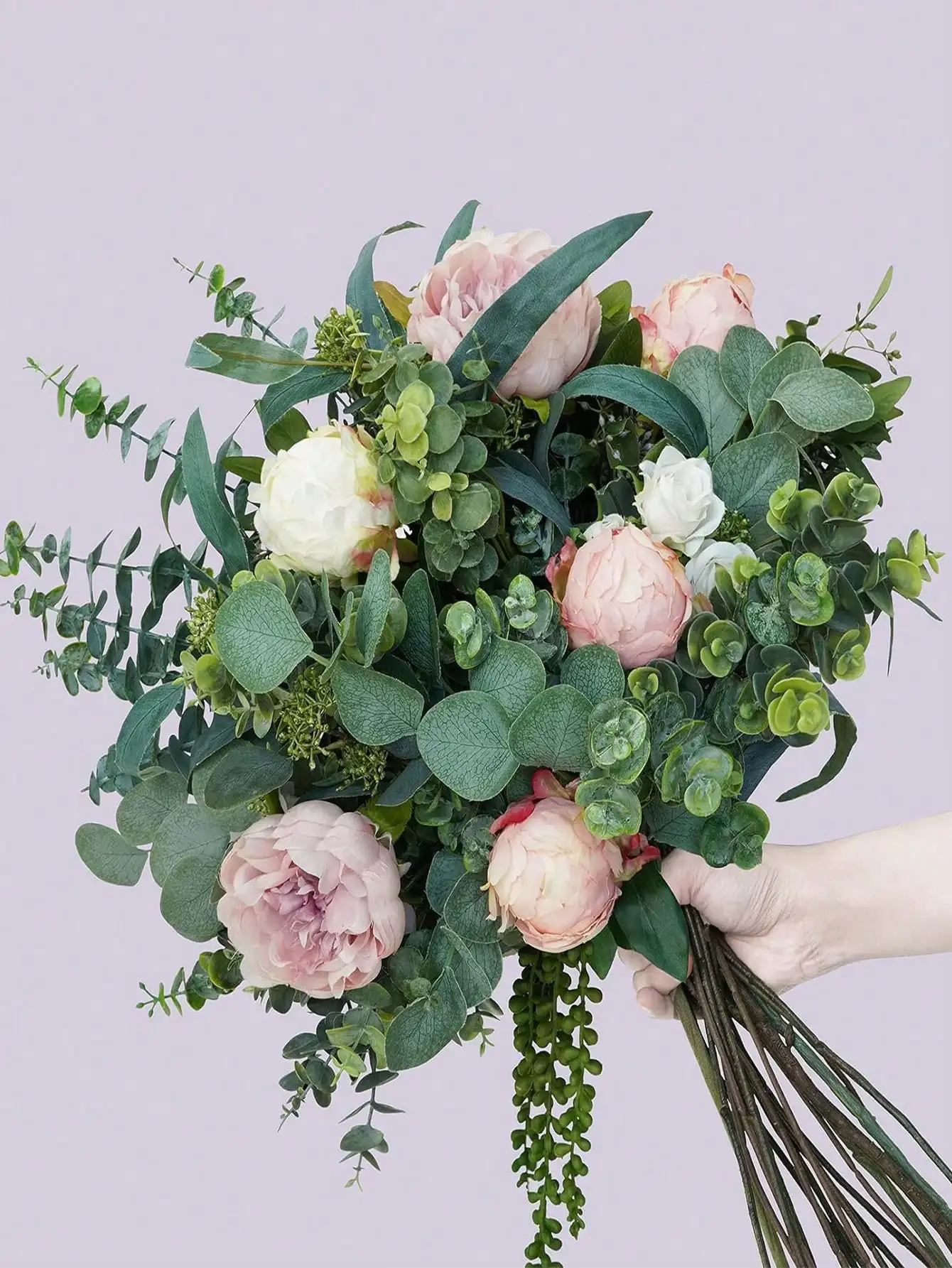 30 штук искусственного эвкалипта искусственный эвкалипт серебряная монета