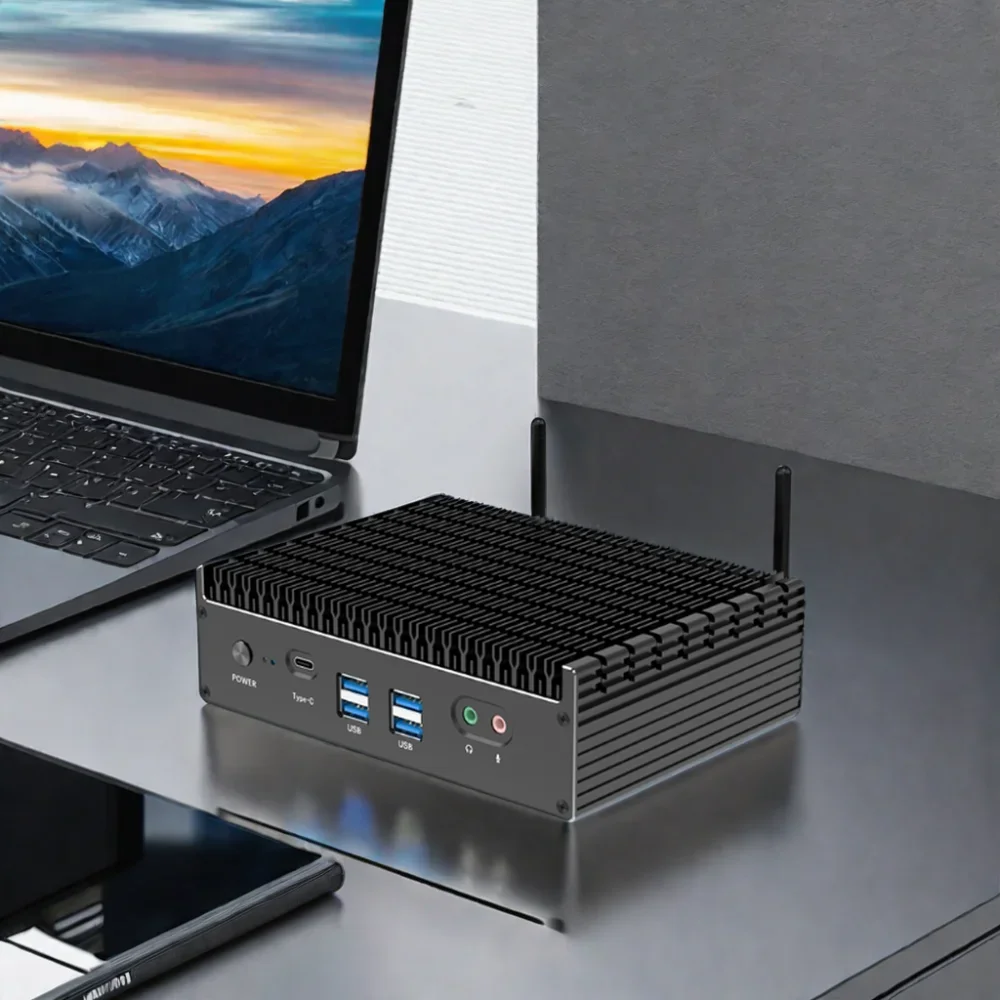 Мини-игровой ПК без вентилятора Barebone Industrial I3 I5 I7 Custom Win10 Linux безвентиляторный