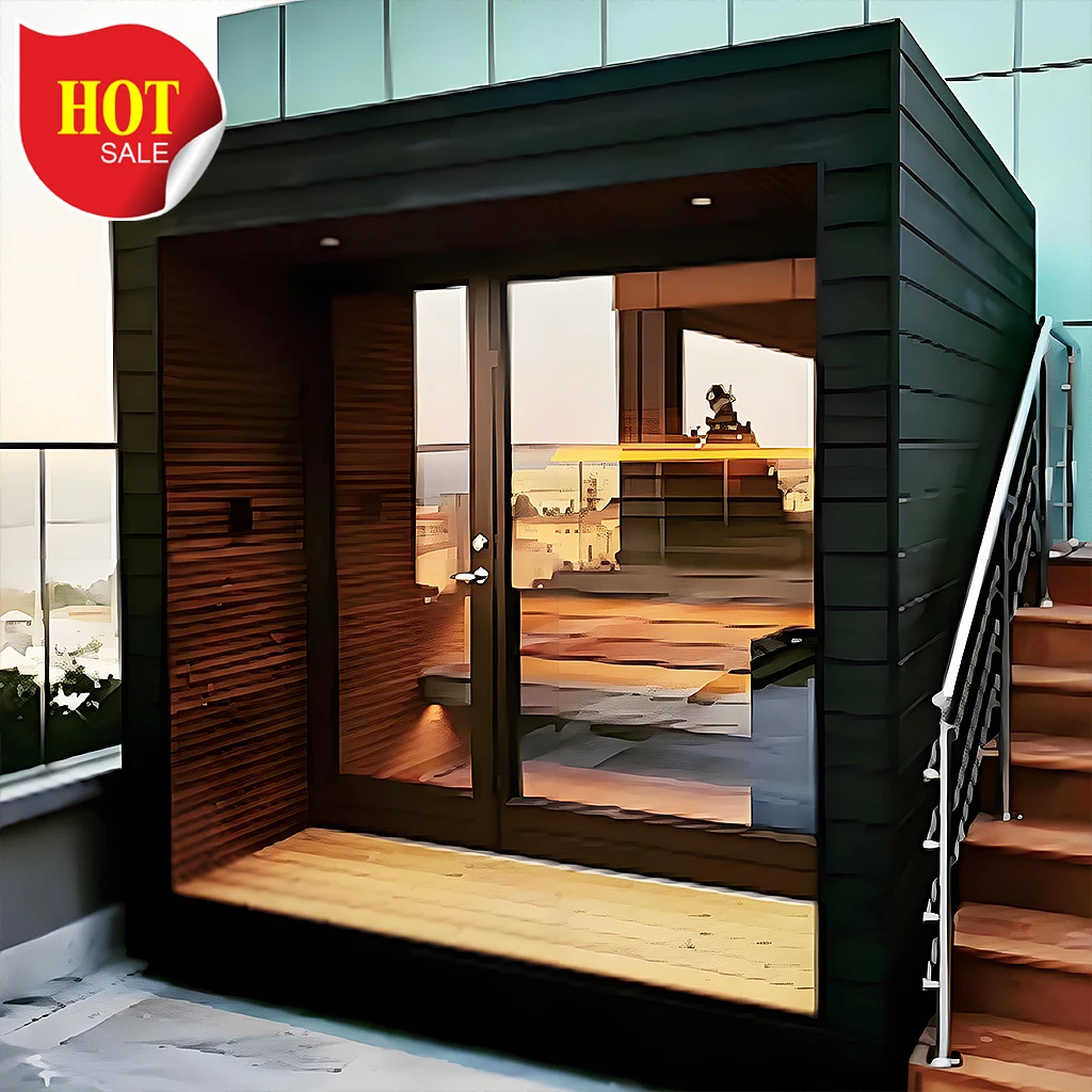 Фото Уличная сауна от производителя: Роскошная традиционная сауна на 4-6 человек с функцией сухого парения, 220В, с душем №5