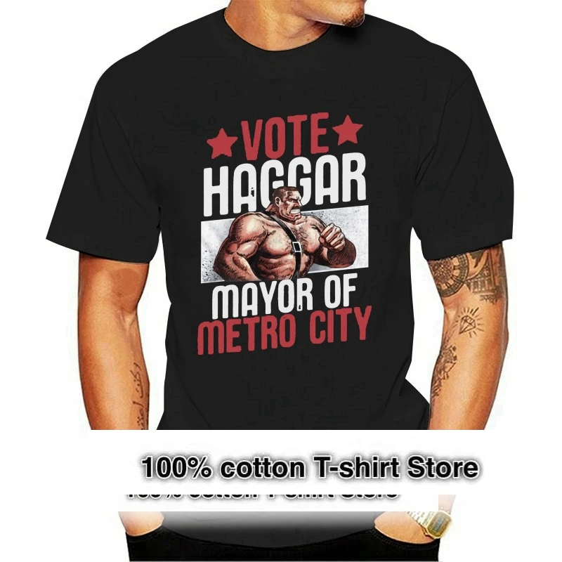 

Funny T Shirt Men Novelty Tshirt Final Fight Vote Haggar T shirt