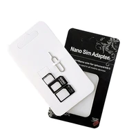 brand new 4pcsset sim card cover portable card case card adapter with eject pin nano to micro sim adapter 2515mmblack