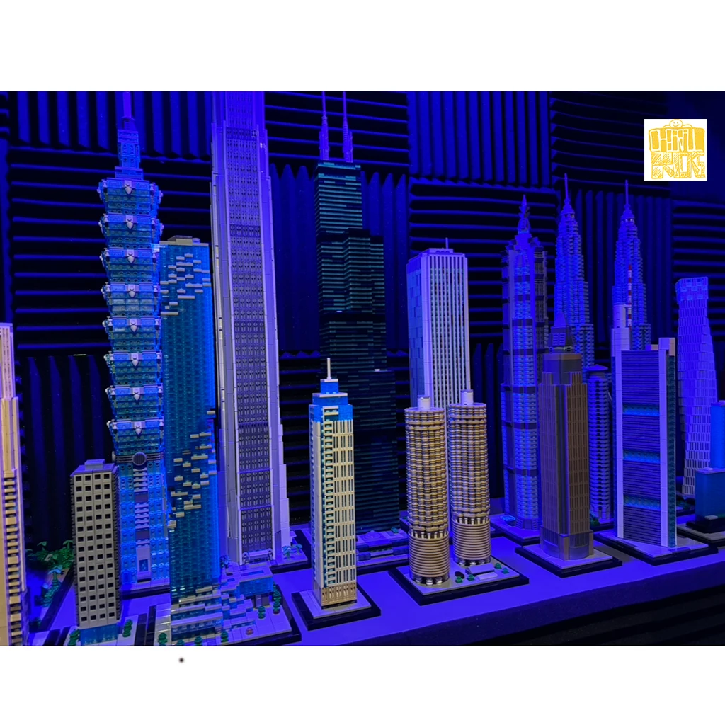 Конструктор MOC TT023 в масштабе 1:800 с рисунком формате Чикаго