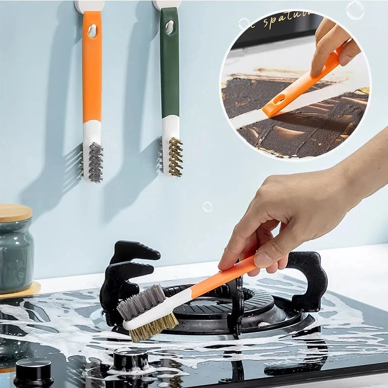 

Gas Stove Cleaning Wire Brush Special Wire Brush Gap Cleaning Artifact for Kitchen Decontamination Hanging Home Cleaning Tools