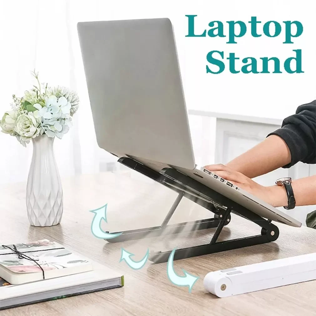 

7 Holes Foldable Laptop Stand Non-slip Desktop Laptop Holder Adjustable Angles Notebook Bracket Riser