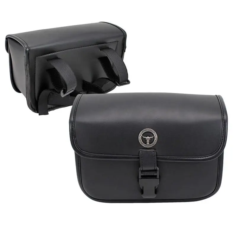 

Motorcycle Fork Tool Bag Storage Leather Travel Pouch Universal Fit Motorcycle Pannier Bag Sadle Bag Side Storage Travel Luggage