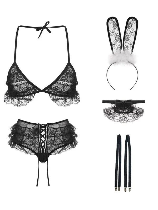 Нижнее белье сексуальное с глубоким V-образным вырезом подвесная сетка