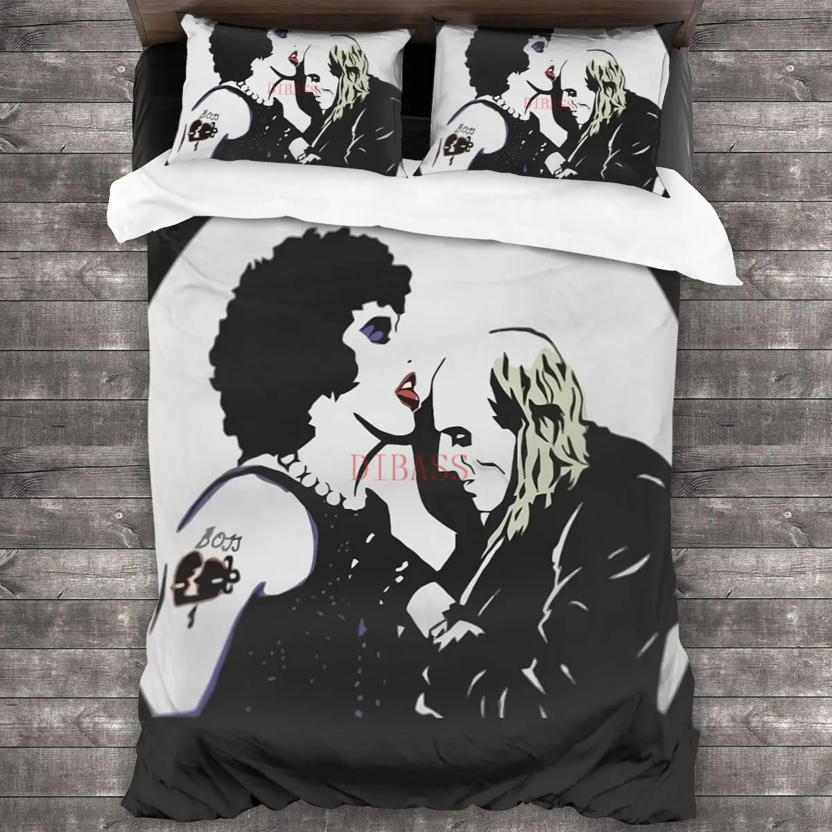 

Tim Curry ROCKY HORROR Soft Microfiber Comforter Set with 2 Pillowcase Quilt Cover With Zipper Closure