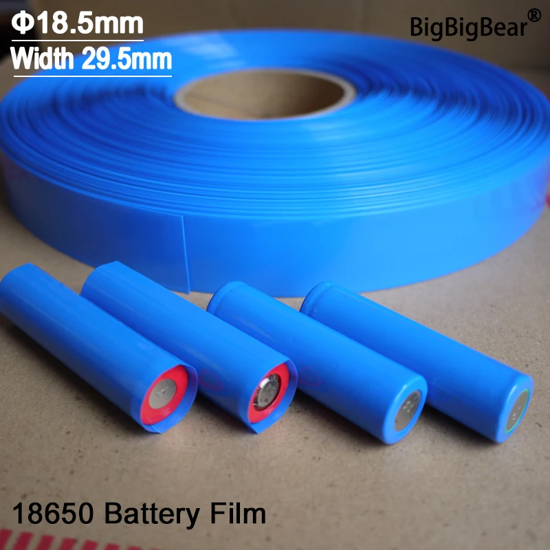 20/100/500pcs 18650 Lipo Battery Wrap PVC Heat Shrink Tube Precut Width 29.5mm x 72mm Insulated Film Protect Case Pack Sleeving