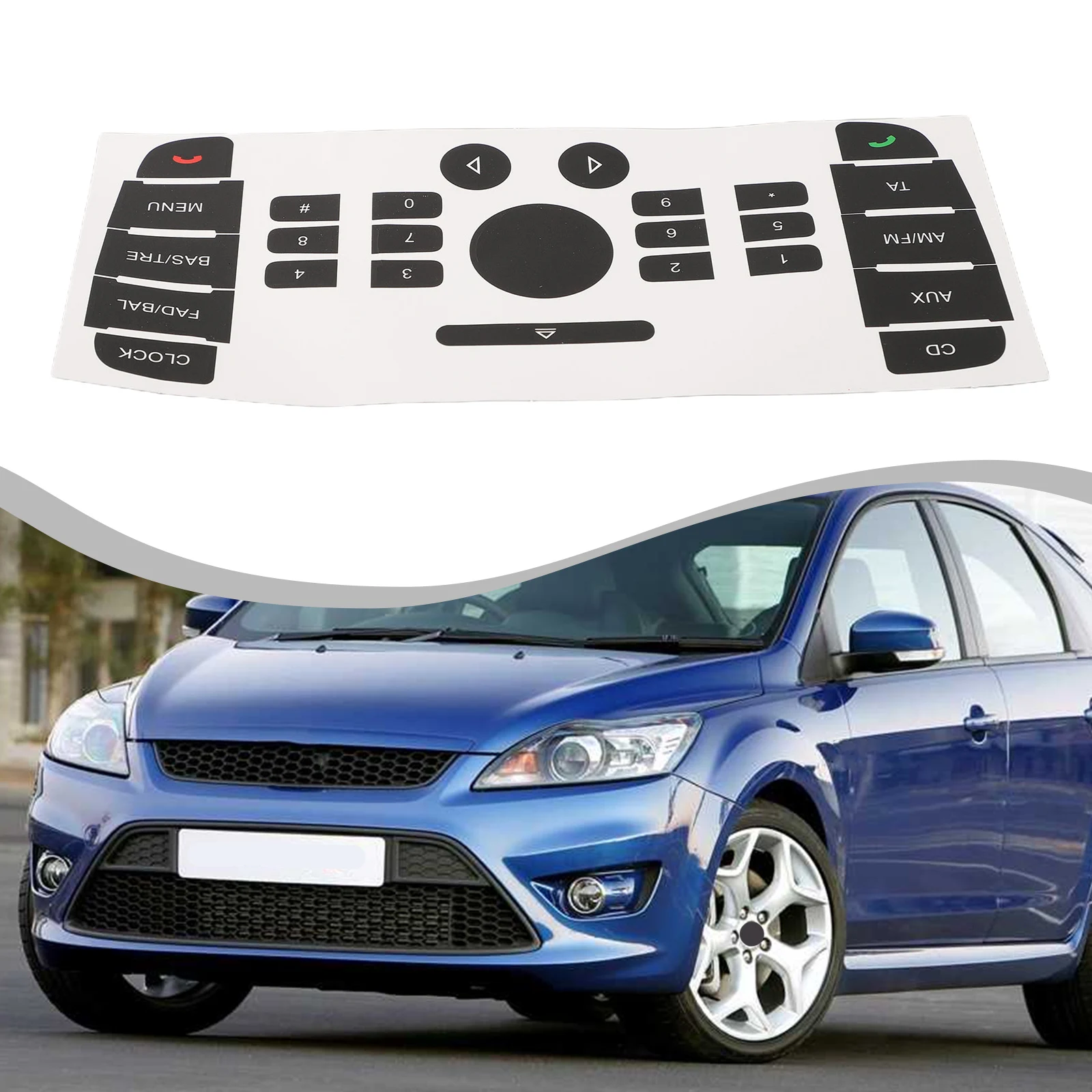 Набор наклеек для ремонта кнопок совместимый с Ford Mondeo 6000 CD-радио оптимизирует