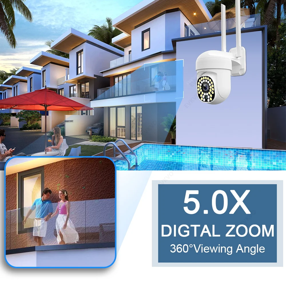 5mp alexa mini ip camera ptz video surveillance cameras wifi outdoor hd cctv home security wireless auto tracking 5x zoom camera free global shipping