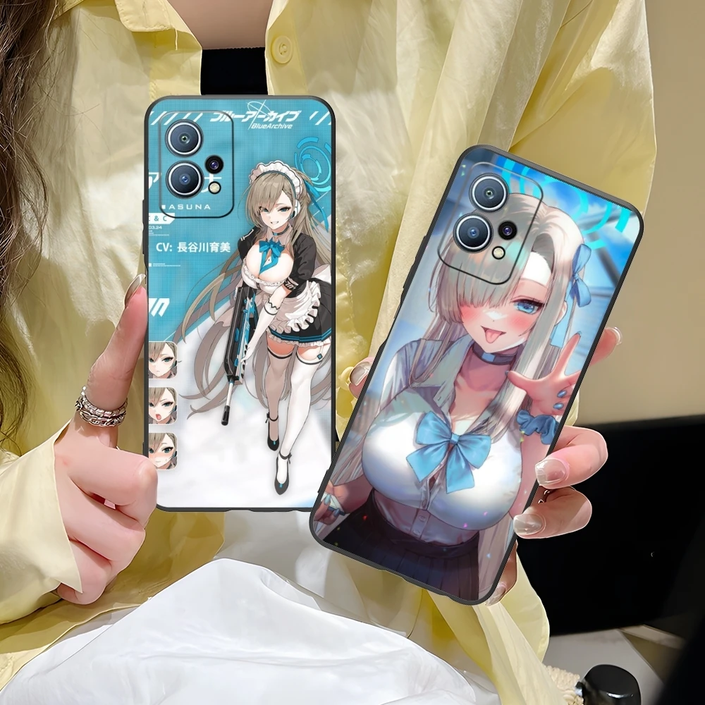 Синий архив Asuna Чехол для мобильного телефона Huawei P60 P50 P40 P30 P20 P10 P9 P8 Pro Lite Plus черный