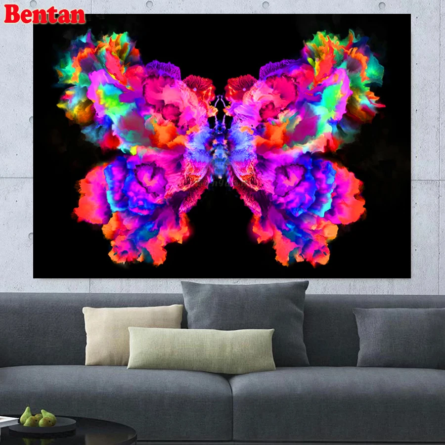 

Abstract Color Butterflies Diamond Art 5D Full Drill Square Diamond Painting Cross Stitch Embroidery Kit Mosaic Picture Decor