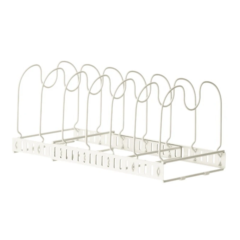 

Adjustable Kitchen Shelves Metal Drying Pot Rack Cover Lid Rest Stand Spoon Holder Dish Or Bowl Rack