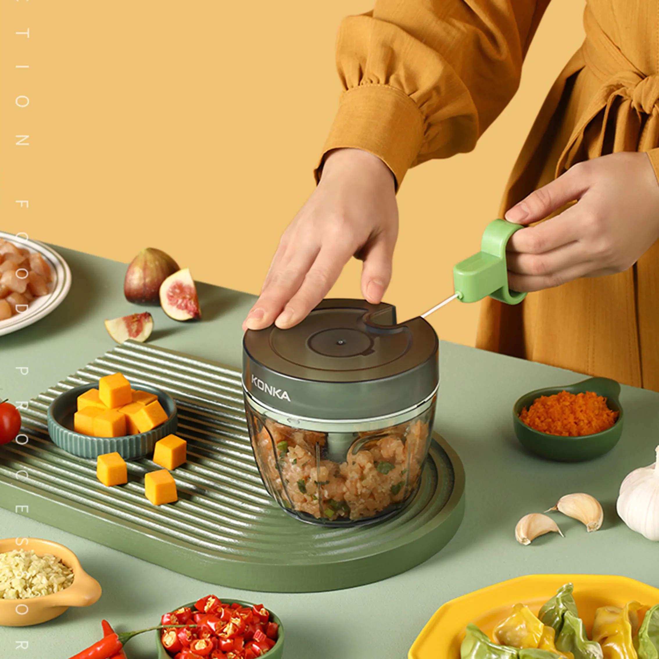 Ручной кухонный измельчитель с 3 лезвиями и блендером овощерезка слайсер