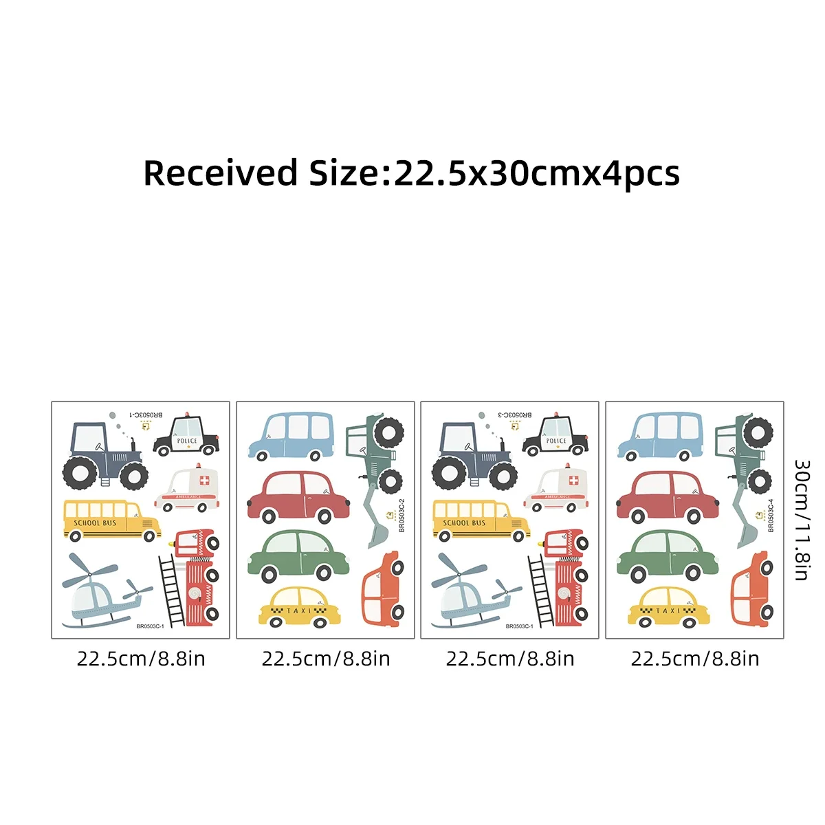 

Настенные наклейки BRUP мультяшные трактор вертолет автомобиль