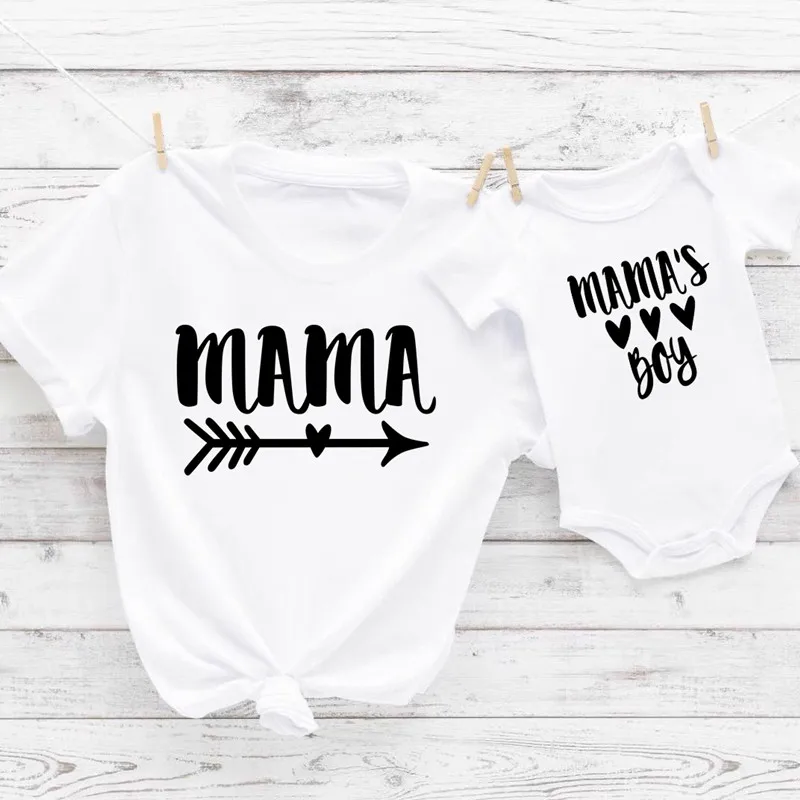 Рубашка Mamas для мальчиков и девочек одежда мамы сына дочери подходящие наряды