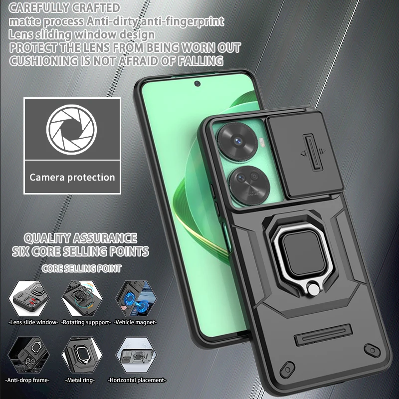 Чехол для Huawei Nova 11 SE защитный чехол камеры телефона 11SE магнитный держатель кольцо