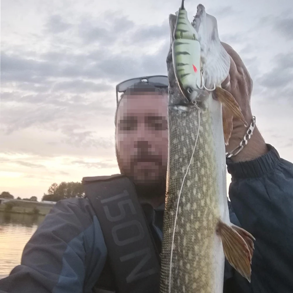 JOHNCOO Swimbait Big Fishing Lure Artificial Hard Bait 135mm 160mm Jointed Fishing Lure for Predator Wobbler Minnow Pike