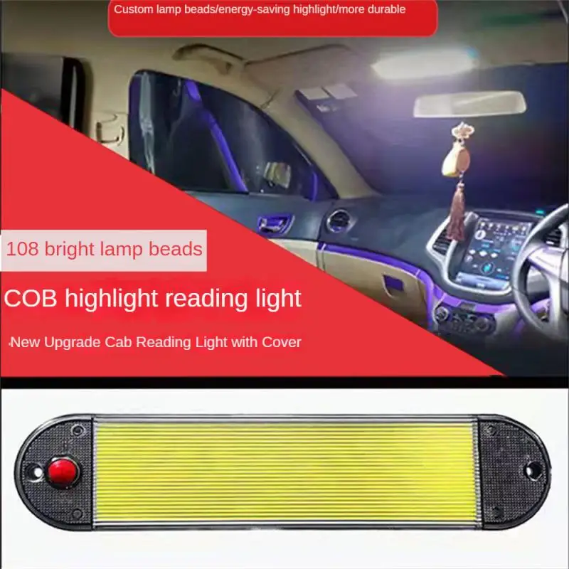 

54 LED COB Car Reading Lights Strips Car Interior Ceiling Lamp Universal High Brightness Cabin Roof Panel Light For Truck Auto