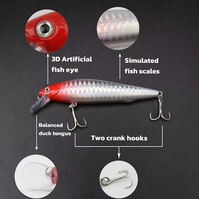 Рыболовная приманка Minnow с длинным хвостом 10. 5 см плавающая жесткая искусственный