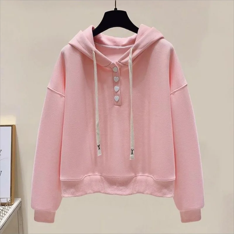 Женская толстовка Свободная Толстовка темпераментная Милая весна-осень 2024