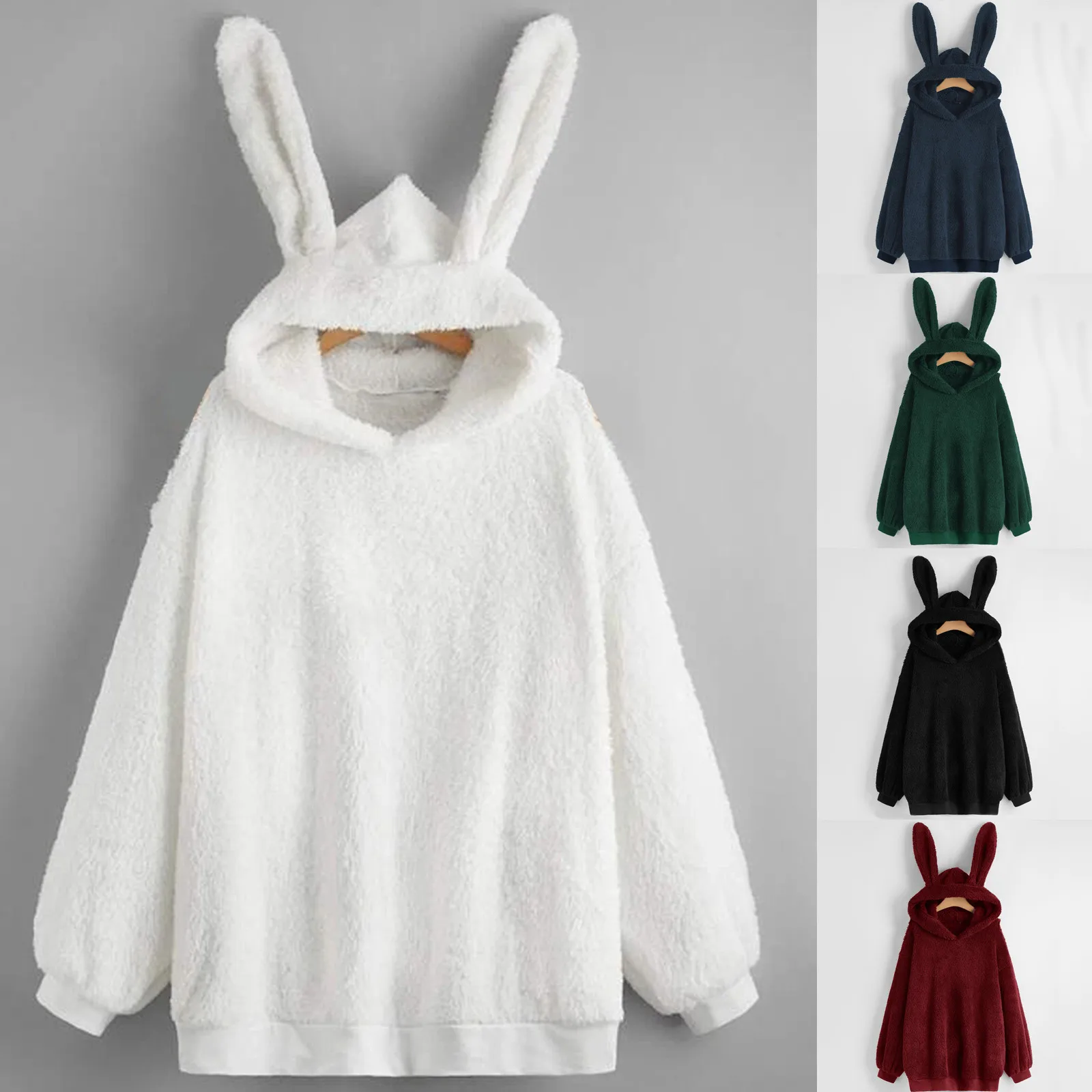 

Grandmother Gift Ideas Women's Artificial Wool Long Sleeve Casual Solid Color Zipper Pullover Womens Fleece Zip up Jacket