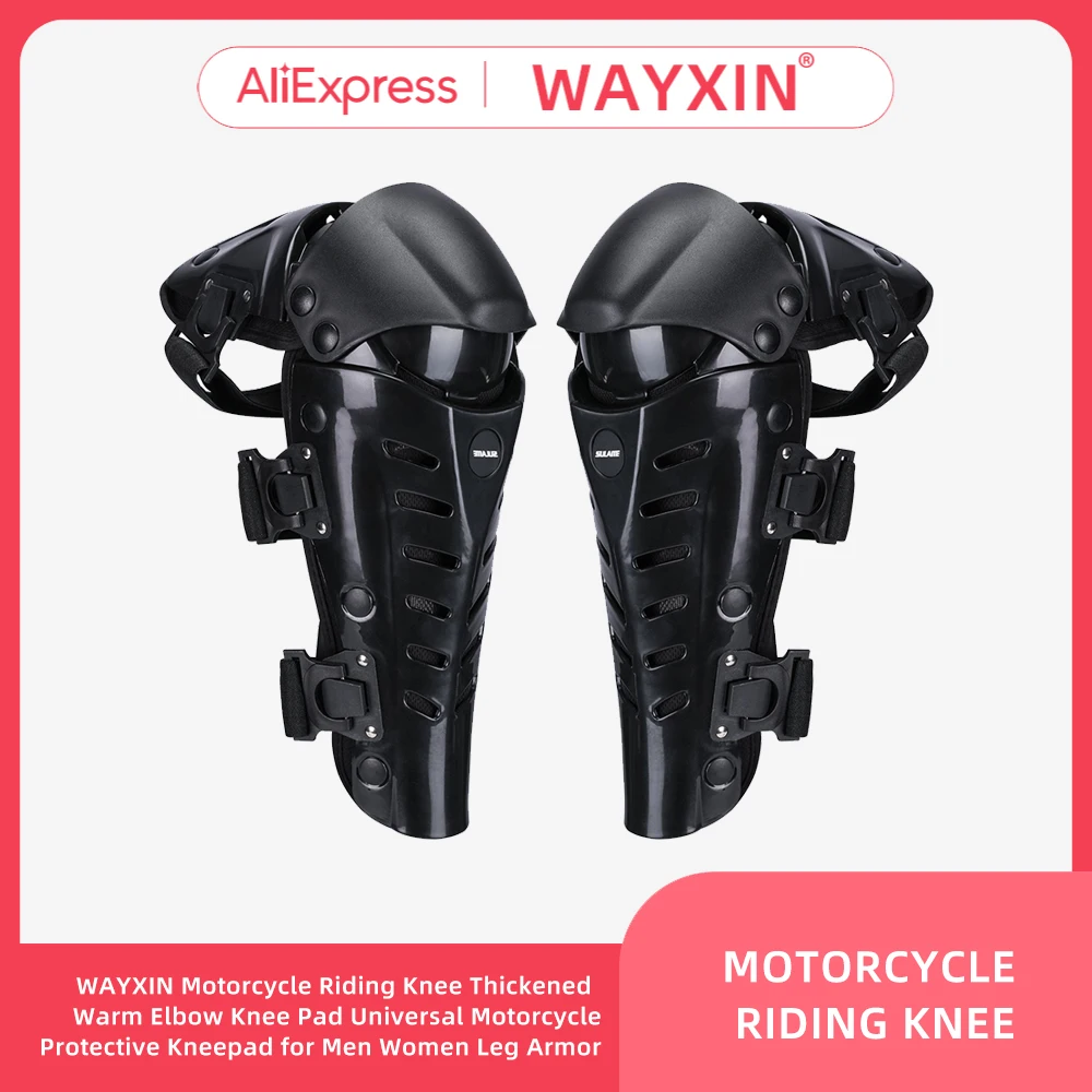 

WAYXIN Motorcycle Riding Knee Thickened Warm Elbow Knee Pad Universal Motorcycle Protective Kneepad for Men Women Leg Armor