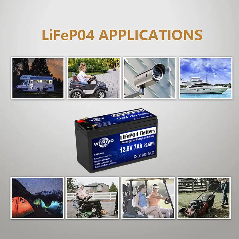 Аккумулятор LiFePO4 12 В 7 Ач 5 6 8 с литиевой батареей BMS