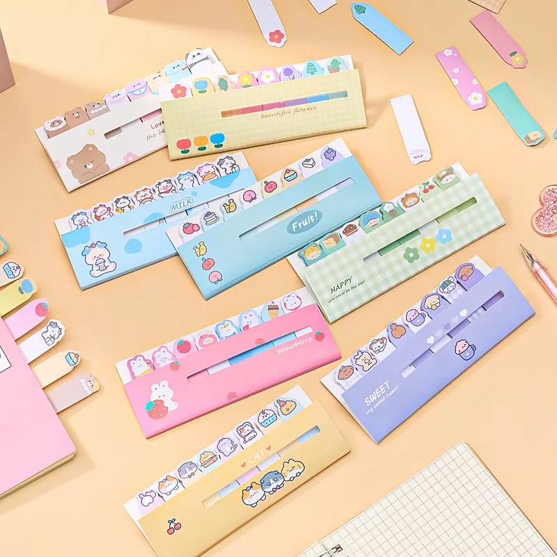 Kawaii блокнот для записей закладки необычные стикеры индекс размещения заметок