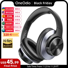 Oneodio A10 Hybrid Active Noise Cancelling Headphones Bluetooth With Hi-Res Audio Over Ear Wireless Headset ANC With Microphone