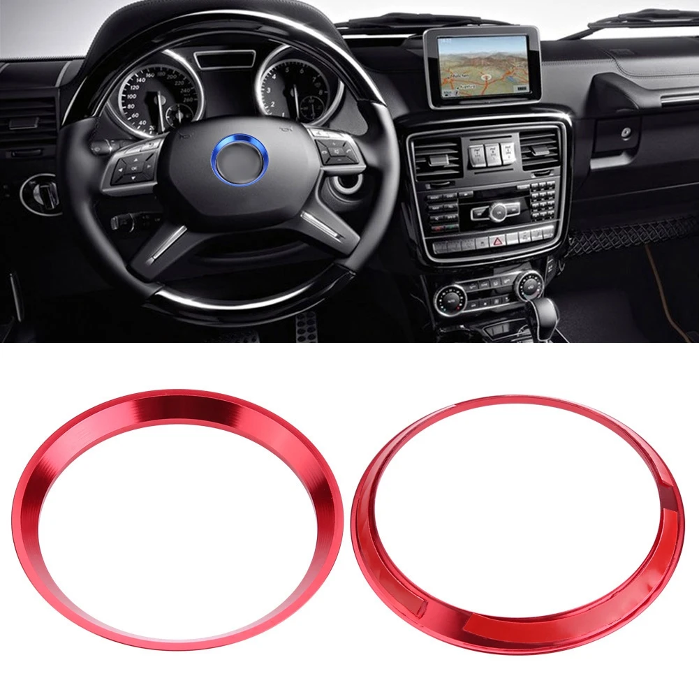 Накладка на кольцо рулевого колеса автомобиля для Mercedes Benz CLA GLK A Class W204 W246 W176 W117 Red
