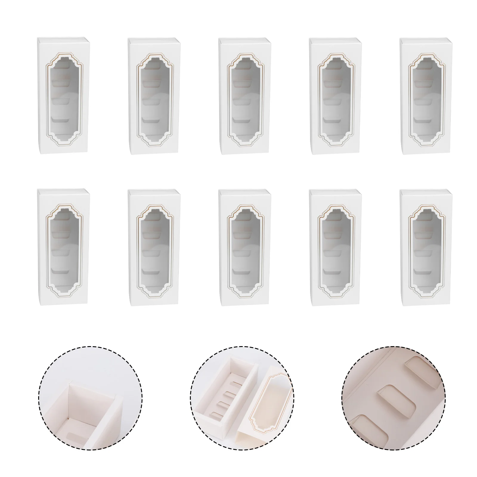

Pcs Baking Macarons Box for 5 with Clear Window Muffin Packaging Boxes