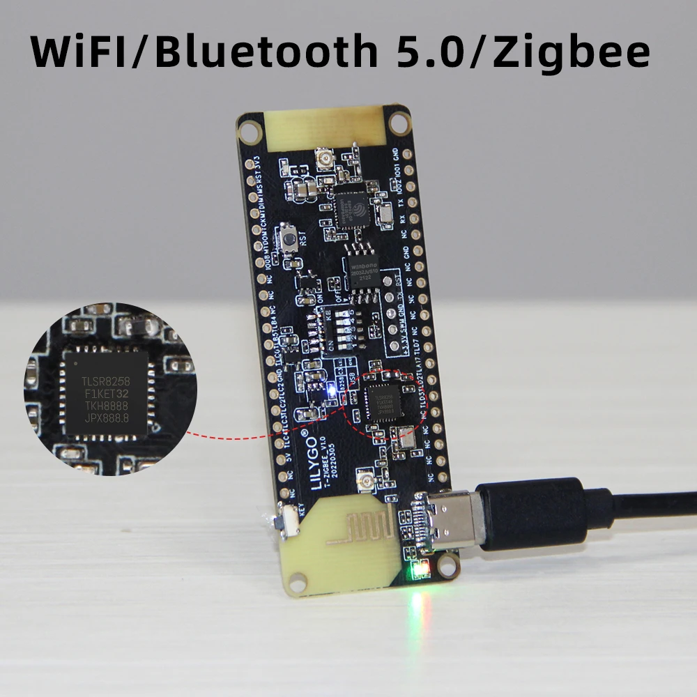 LILYGO® T-Zigbee ESP32-C3 TLSR8258 Zigbee Ultra Low Power IOT Development Board WiFi Bluetooth Smart Control Module For Xiaomi