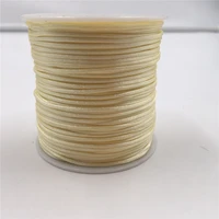 1mm 50meters cream macrame cord strong braided silk satin nylon rope diy making findings beading thread wire